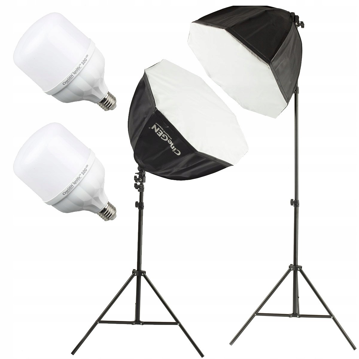 Softbox LED Studio Set 2x 90cm met Statief & Lamp