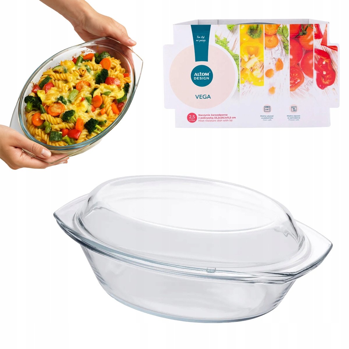 Ovenschaal 2.5L Ovaal Glas Altom Design Vega - Hittebestendig