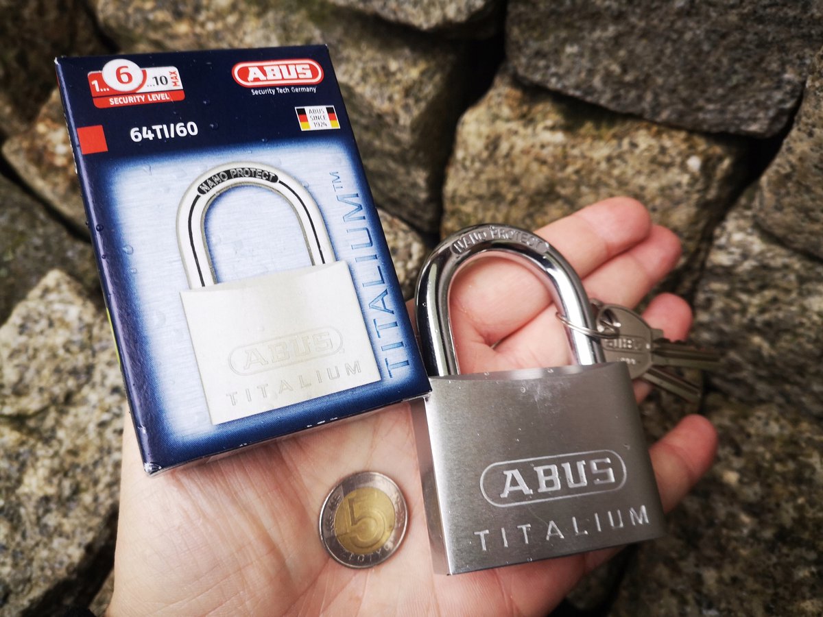 ABUS Titalium 64TI/60 kettingslot met 1 sleutel - 60 mm
