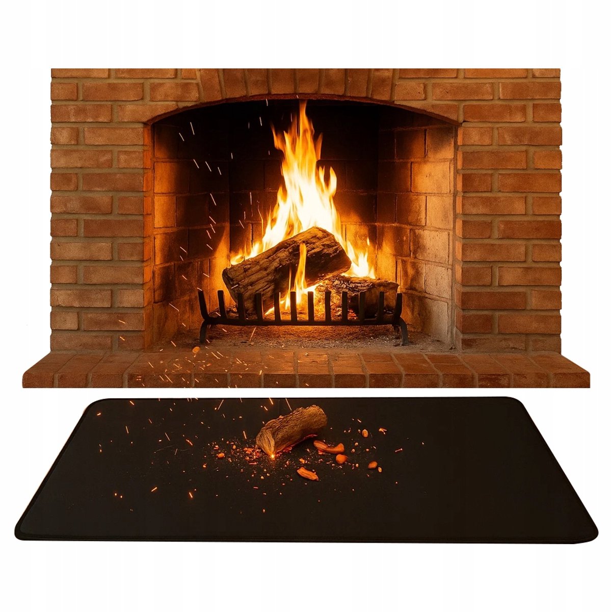 XXL Vuurvaste Mat onder Open Haard, Kachel, Grill - 229x122cm