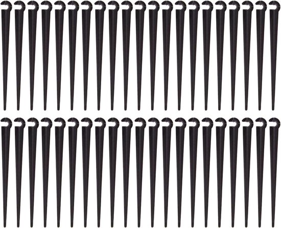 Suinga 100 x 16 mm bruine druppelgrondpen voor druppelslangen – voorkomt het opstaan van de slang door wind of vouwen