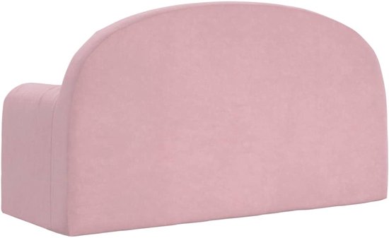 vidaXL - Kinderslaapbank - 2-zits - zacht - pluche - roze — afbeelding 4