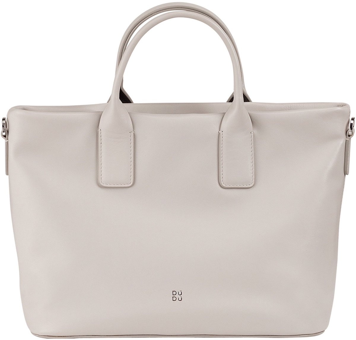 DuDu Jaqueline Handtas Leer 28 cm - Dames - pearl grey