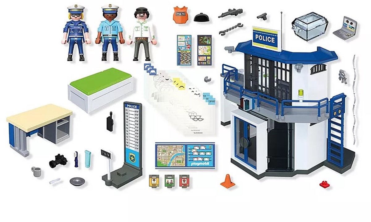 PLAYMOBIL Action Heroes: Politiebureau met Onderzoekskamer - 71874 — afbeelding 2