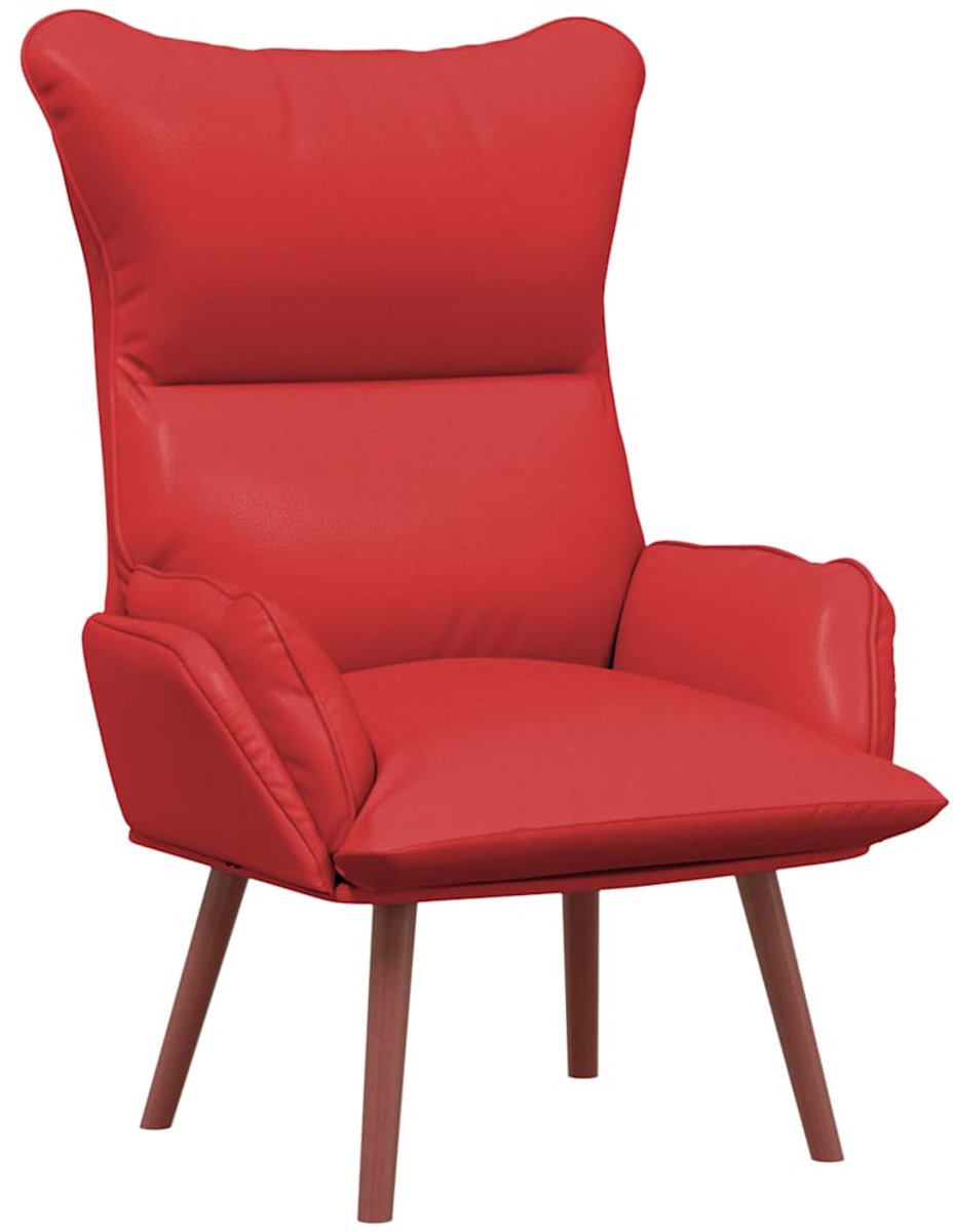 vidaXL Fauteuil - Rood - 69 - x - 74 - x - 93 - cm - Kunstleer