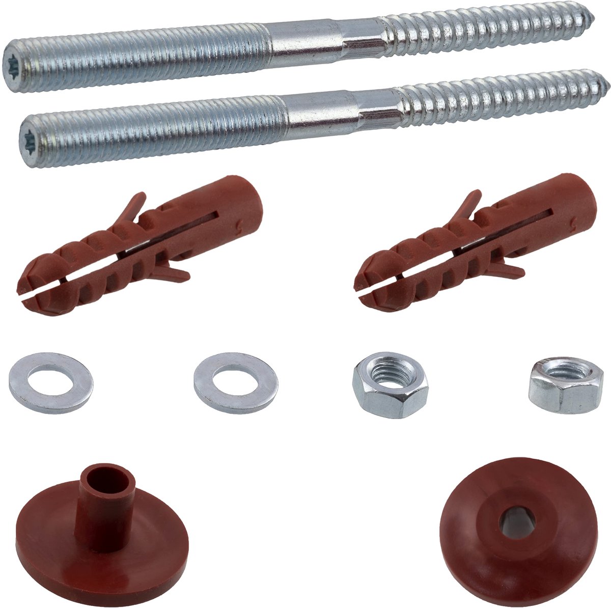 C65237 - Wandmontageset voor Hangende Wasbak - M10x140 mm - Inclusief Schroeven en Pluggen Ã˜14x75 mm
