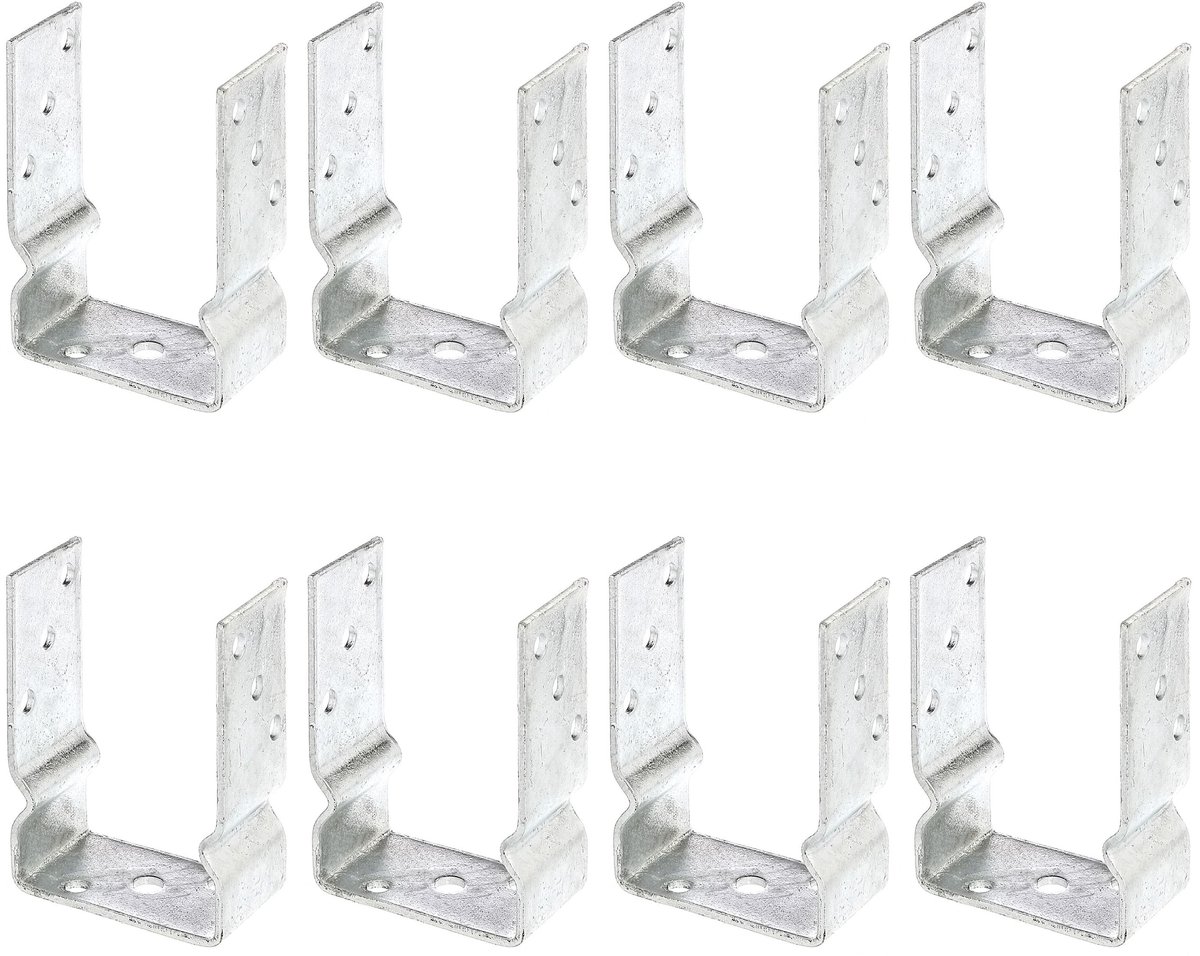 Alberts 8 x U-paaldrager, 101x150 mm, thermisch verzinkt, voor opschroeven, diepte 60 mm