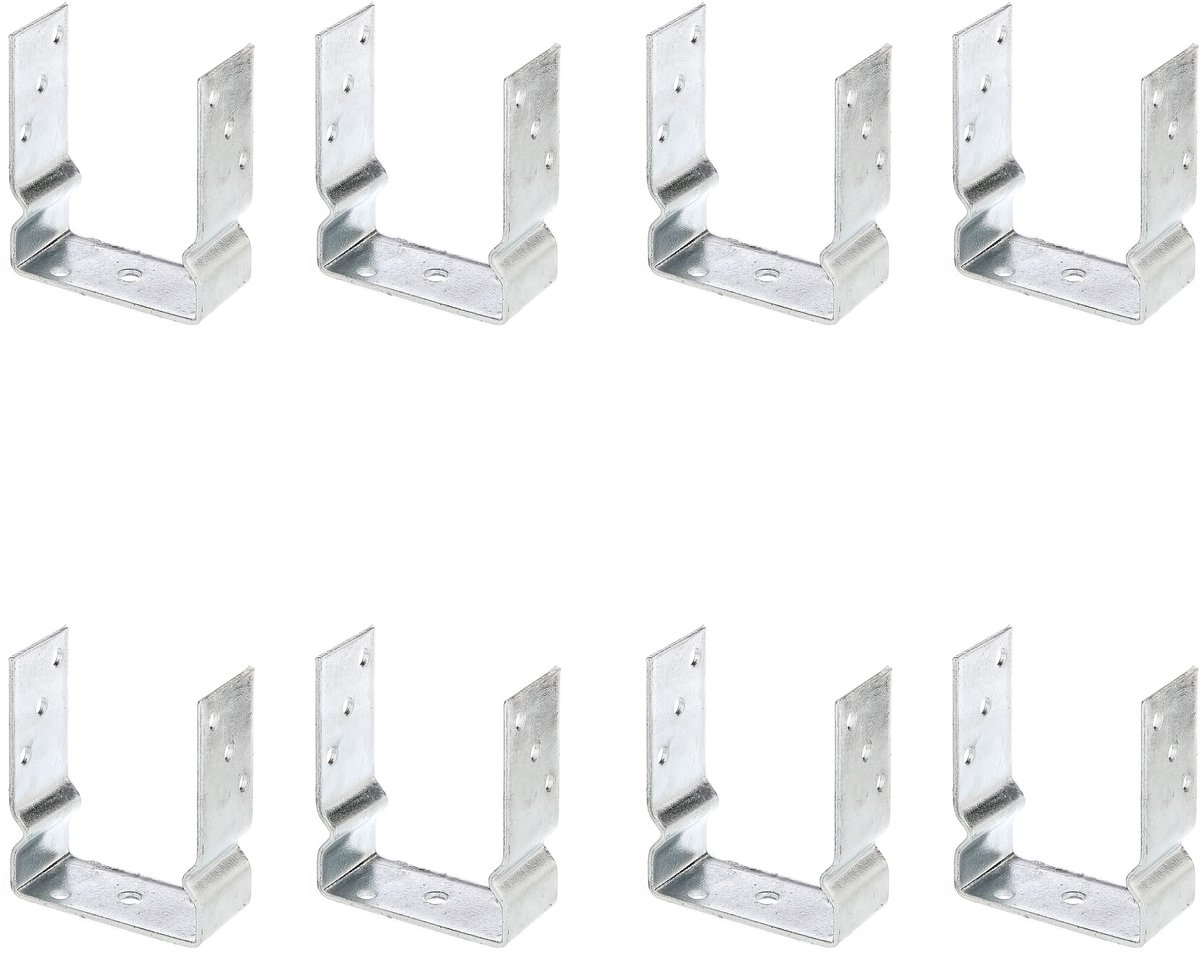 Alberts 8 x U-paaldrager, 121x150 mm, thermisch verzinkt, voor opschroeven, diepte 60 mm