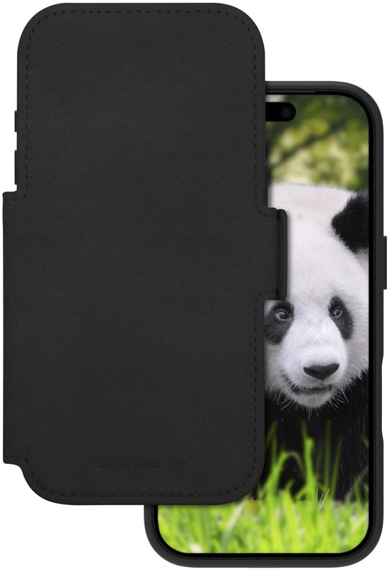 dbramante1928 Lynge iPhone 17 Pro Book Case Leer met MagSafe Zwart