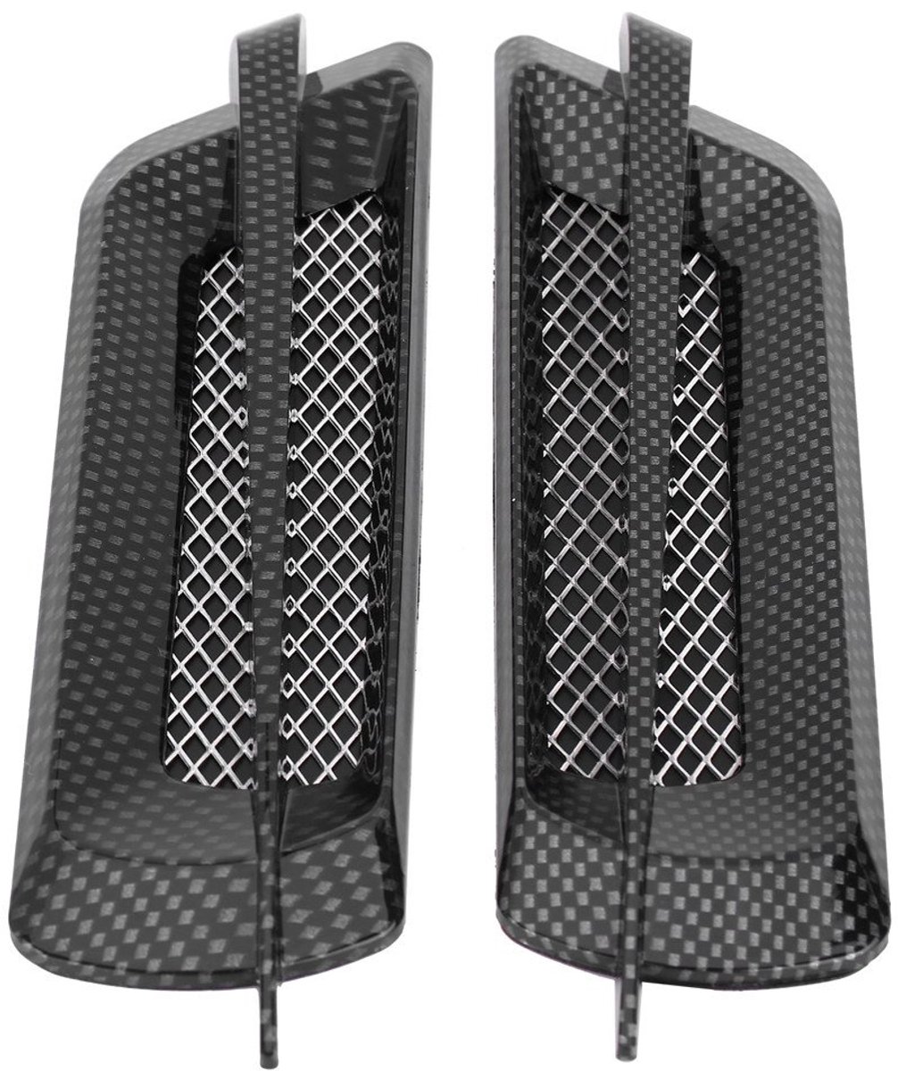 Universele Gatafdekking - 2 Stuks Carbon Luchtinlaat Grille Vent Dekking