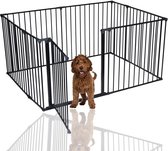 Safetots hondenspeelpen Assortiment, Zwart, 105cm x 144cm (10 opties beschikbaar), huisdierpen voor huisdieren, honden en puppy's, hondenbox geschikt voor gebruik binnen en buiten, Puppyren, eenvoudige installatie