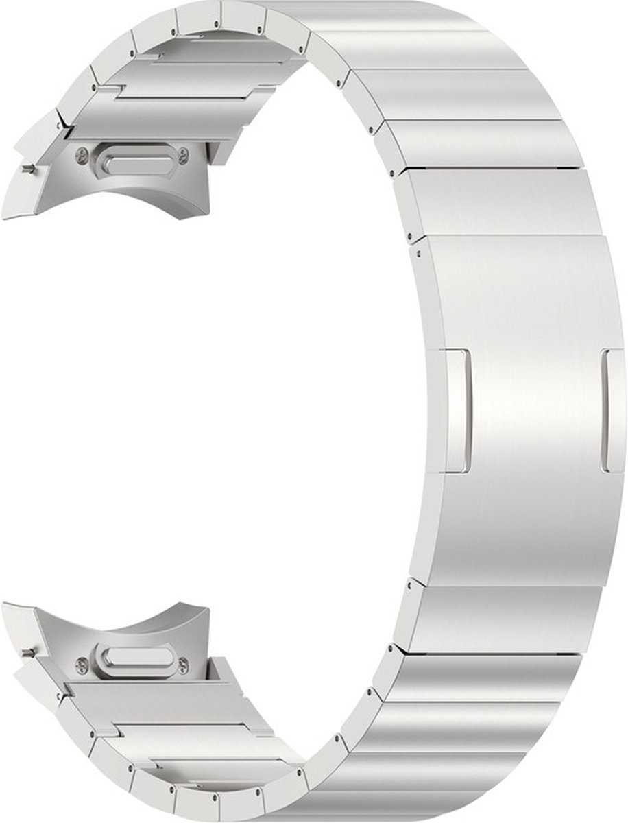 Stalen bandje - RVS - geschikt voor Samsung Galaxy Watch 7 / Watch FE / 6 / Watch 6 Classic - zilver