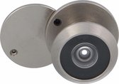AMIG deurspion/kijkgat - 1x - mat zilver - deurdikte 15 tot 25mm - 160 graden kijkhoek - 14mm boorgat