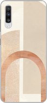 Coque Samsung Galaxy A70 - Marbre - Motif - Rose - Coque de téléphone en Siliconen