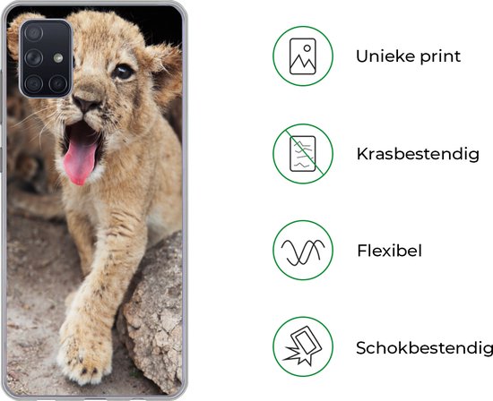 Coque Samsung Galaxy A71 - Cub - Lions - Mignon - Coque de téléphone en Siliconen