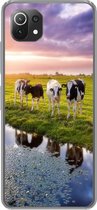 Geschikt voor Xiaomi 11T hoesje - Koeien tijdens een zonsondergang - Siliconen Telefoonhoesje