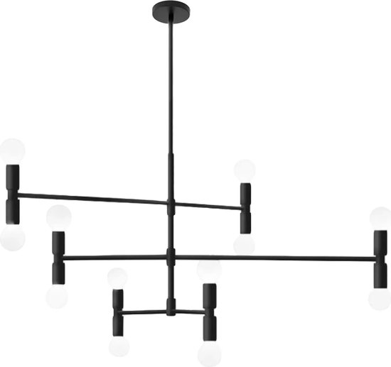 TooLight Hanglamp APP691-6CP - E27 - 65 x 95 cm - Zwart