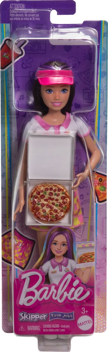 Barbie Skippe Pizzaserveerster - Met Pizza en Meeneemdoos - Barbiepop van Barbie — afbeelding 5