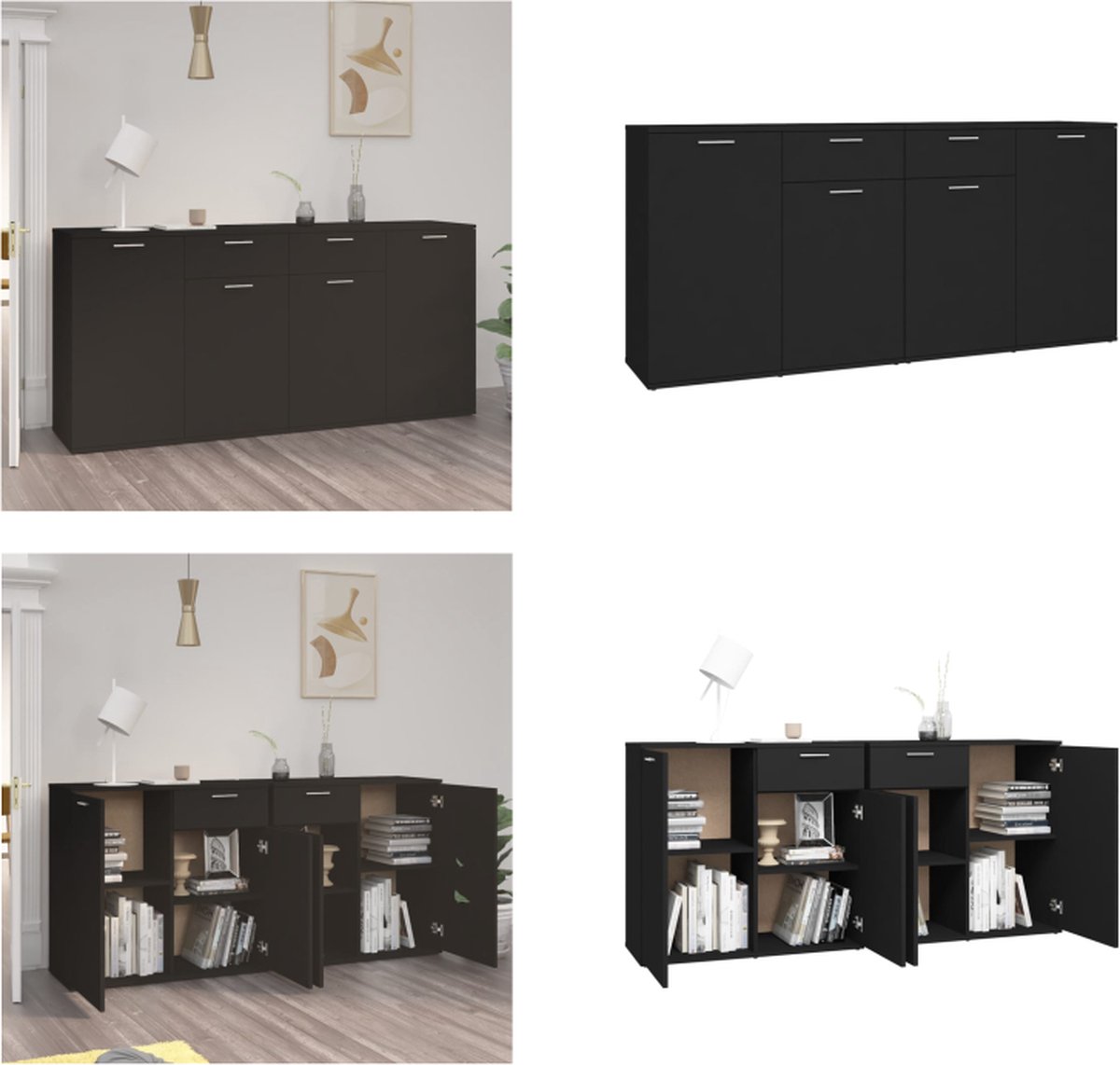 vidaXL Dressoir 34,5x34x90 cm bewerkt hout betongrijs vidaXL Dressoir 34,5x34x90 cm bewerkt hout betongrijs