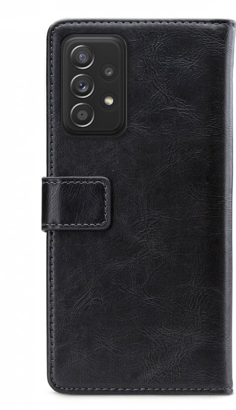 Mobilize Telefoonhoesje geschikt voor Samsung Galaxy A52 Hoesje | Mobilize Elite Gelly Wallet Bookcase | Pasjeshouder voor 3 Pasjes | Telefoonhoesje voor Pinpas / OV Kaart / Rijbewijs - Zwart