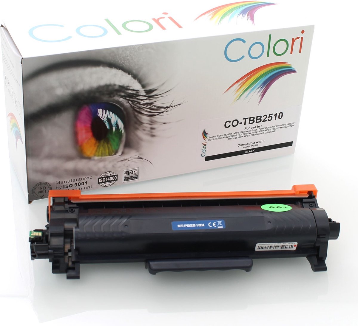 Colori huismerk Toner geschikt voor Brother TN2510 DCP-L2620DW DCP-L2627DW DCP-L2627DWE DCP-L2660DW DCP-L2665DW HL-L2400DW HL-L2400DWE HL-L2445DW