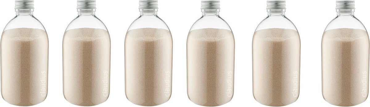 Goedkoopste Scrubzout Amandel - 650 gram - Fles met aluminium dop - set van 6 stuks - Hydraterende Lichaamsscrub
