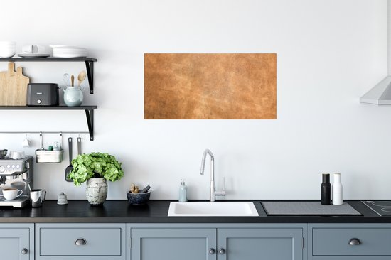 Stickers Stickers muraux - Structure en cuir marron clair - 80x40 cm - Film adhésif