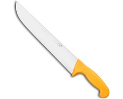 Déglon Slagersmes – 30 cm – Ergonomisch Geel Handvat – Voor Grote Snijtaken – Professioneel Gebruik