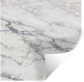 Stickers Stickers muraux - Marbre - Pierre - Wit - Grijs - 100x100 cm - Feuille adhésive XXL