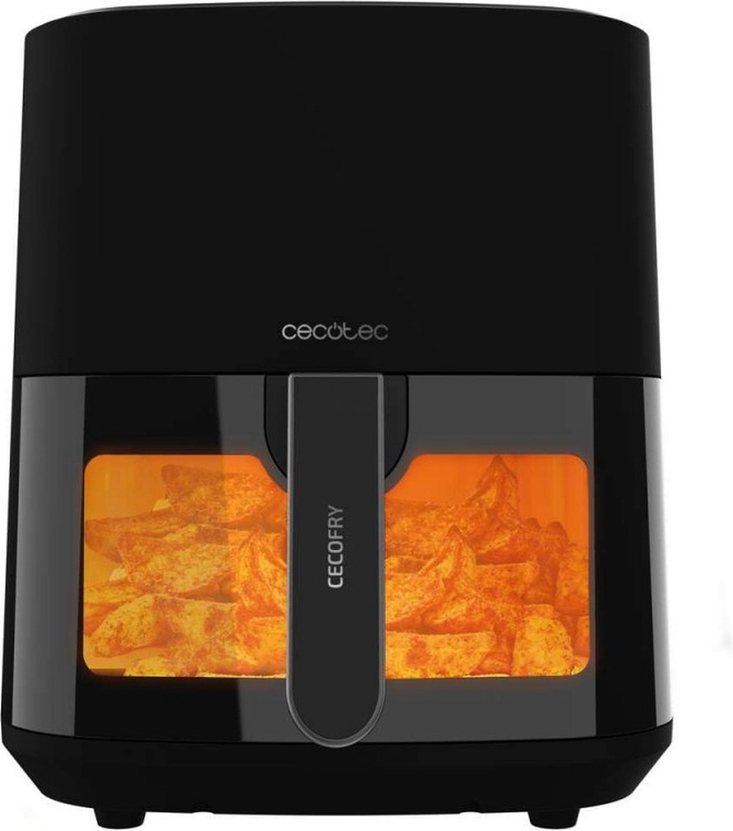 Cecotec Heteluchtfriteuse zonder olie met 5,5 l Cecofry Fantastic Window 5500 venster. 1500 W, PerfectCook-technologie, 9 kookpr