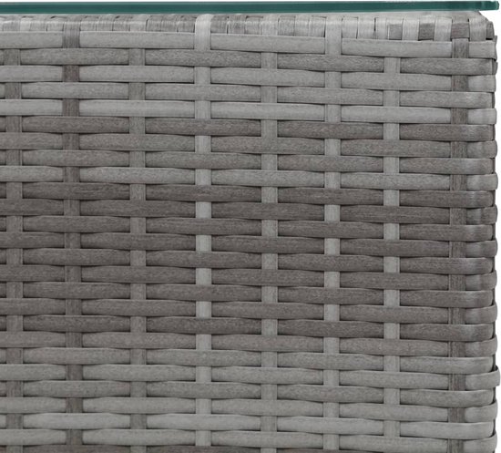 vidaXL - Tuin Salontafel - Bruin - Poly rattan - 80 x 40 x 37 cm