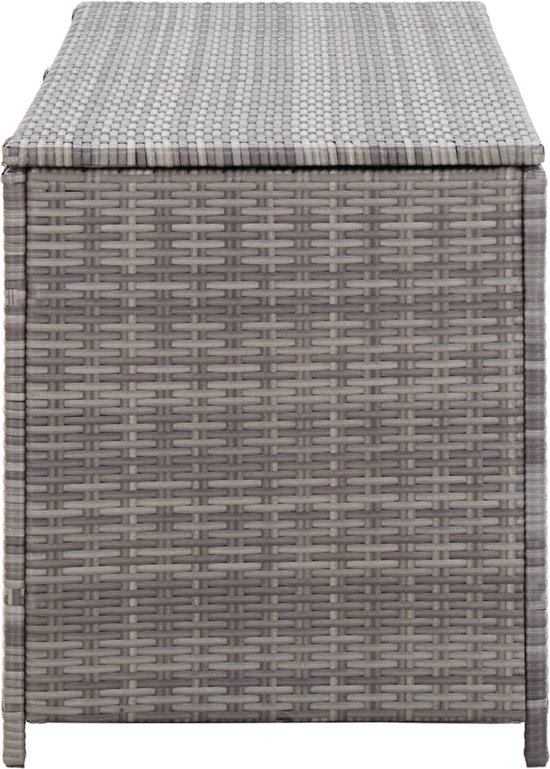 vidaXL Tuinbox 110x50x54 cm poly rattan en acaciahout zwart
