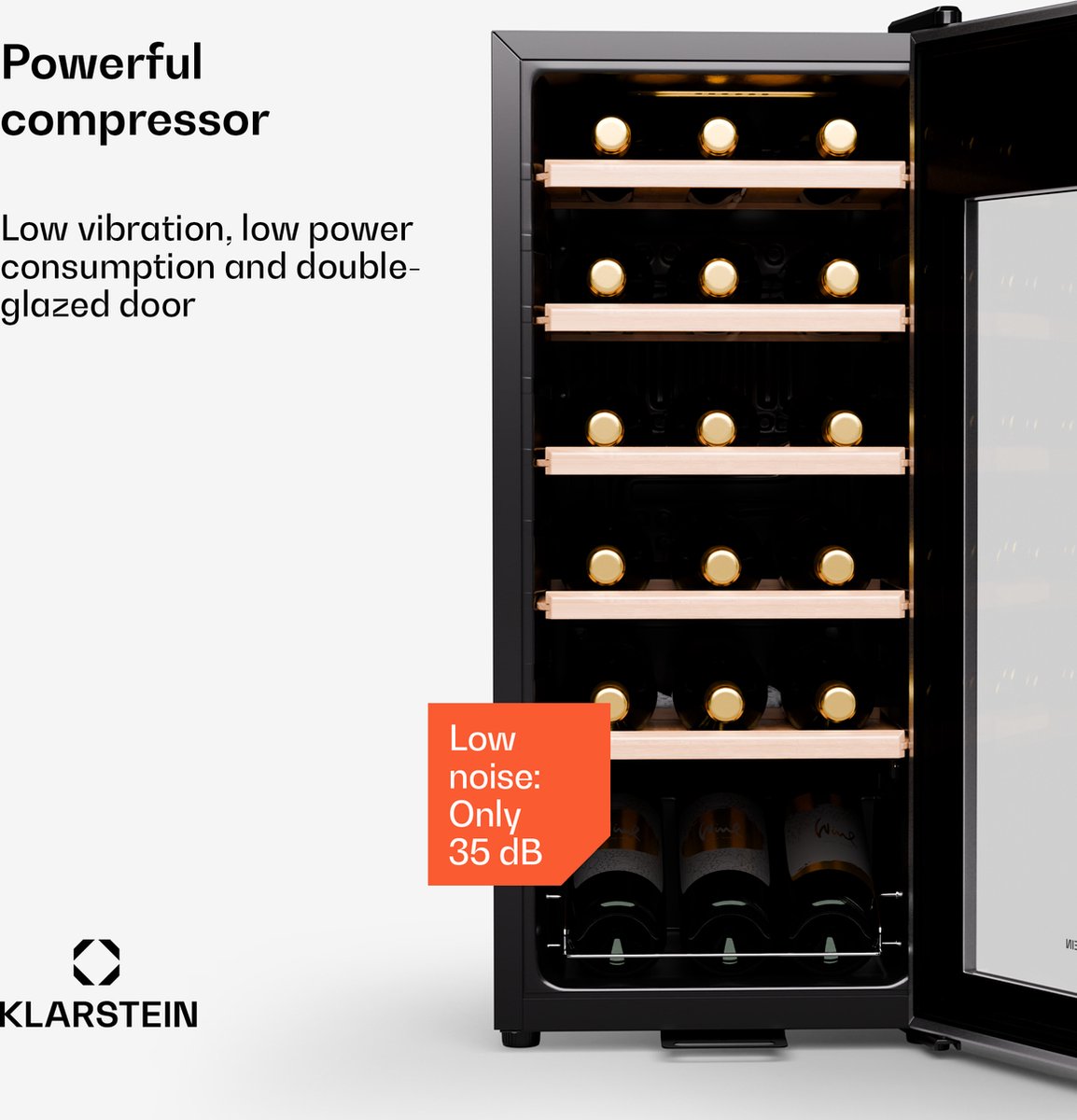 Klarstein Shiraz Premium Smart 18 Slim - Wijnkoelkast - afbeelding 3