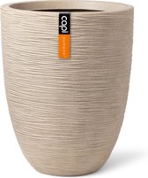 Capi Europe - Vase élégant bas Waste Rib NL - 34x46 - Terrazzo Beige - Pour l'intérieur et l'extérieur - KTBR782