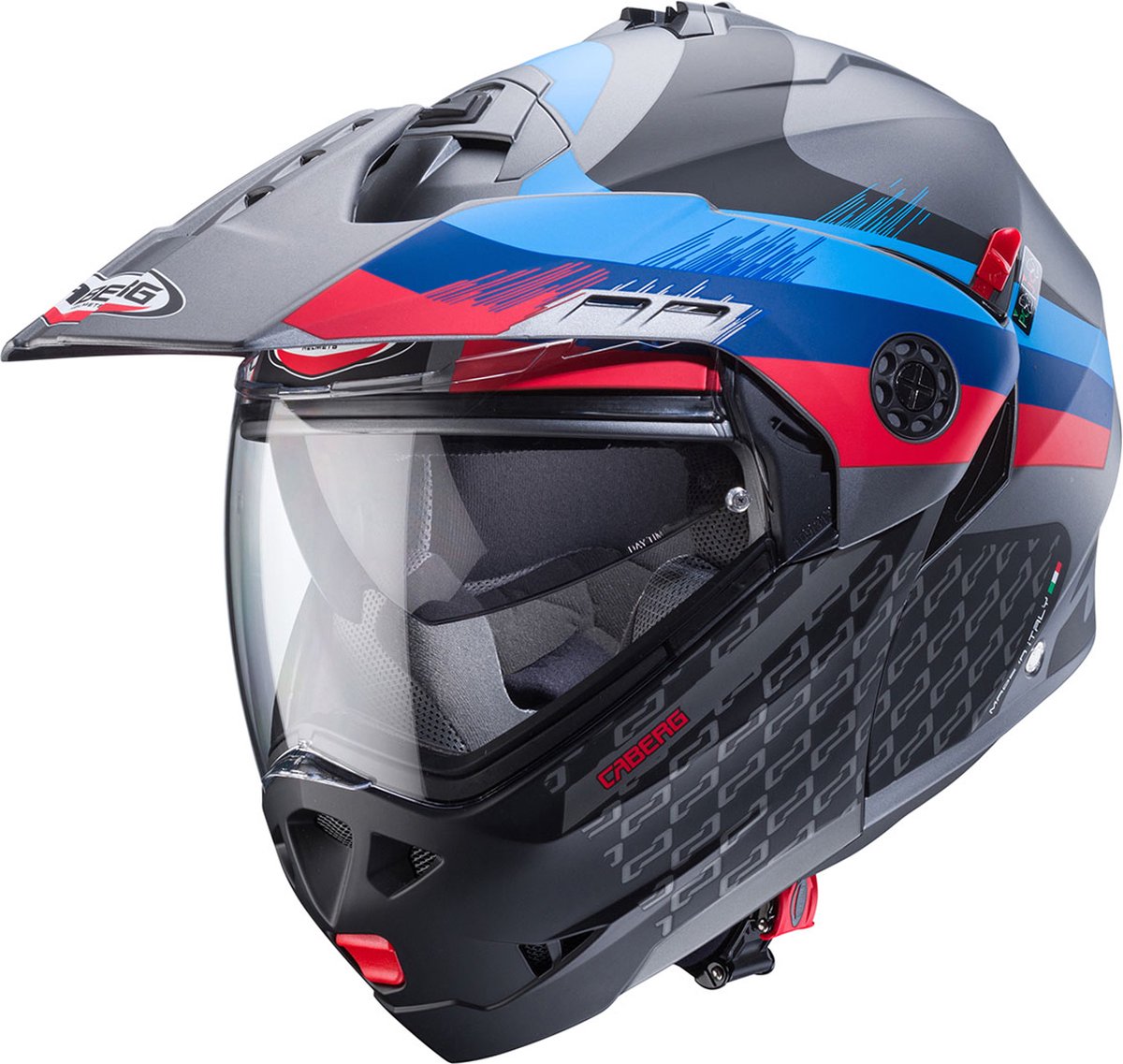 Caberg Tourmax X Sarabe Adventure Systeemhelm mat zwart blauw rood XL