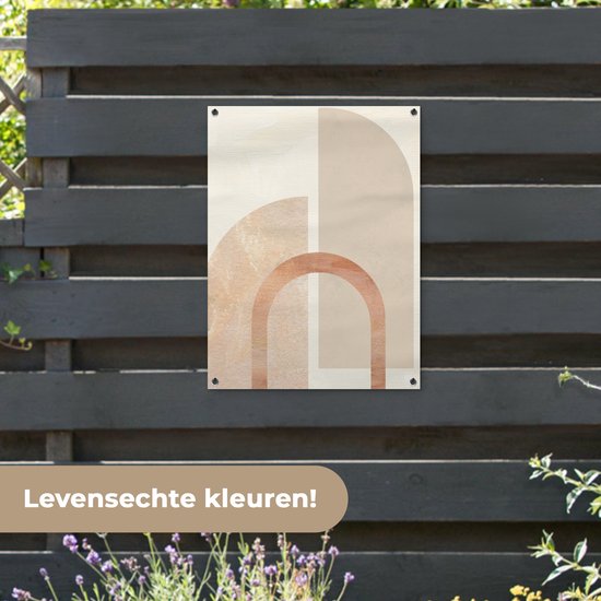 Tableau jardin Formes - Beige - Abstrait - 60x80 cm - Poster jardin