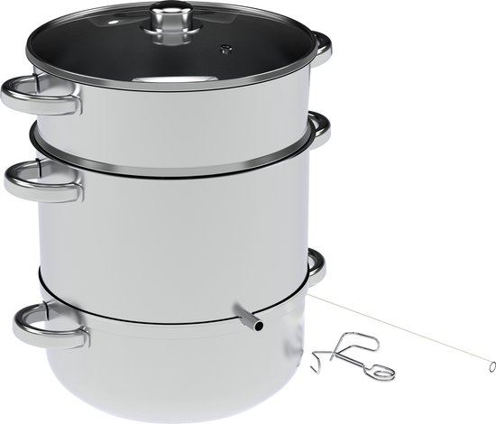 Puurmaken Ontsapper / stoomextractor 5 liter - sappan - stoomextractor