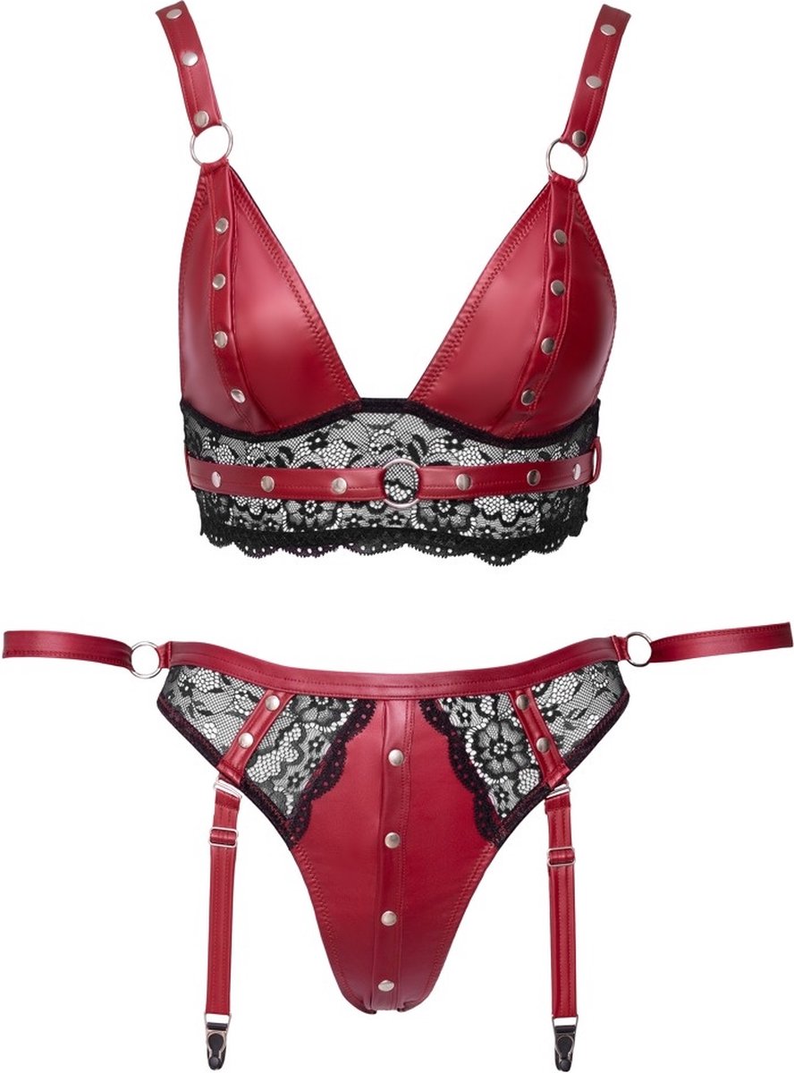 Goedkoopste Bra Set Bondage - Rood & Zwart