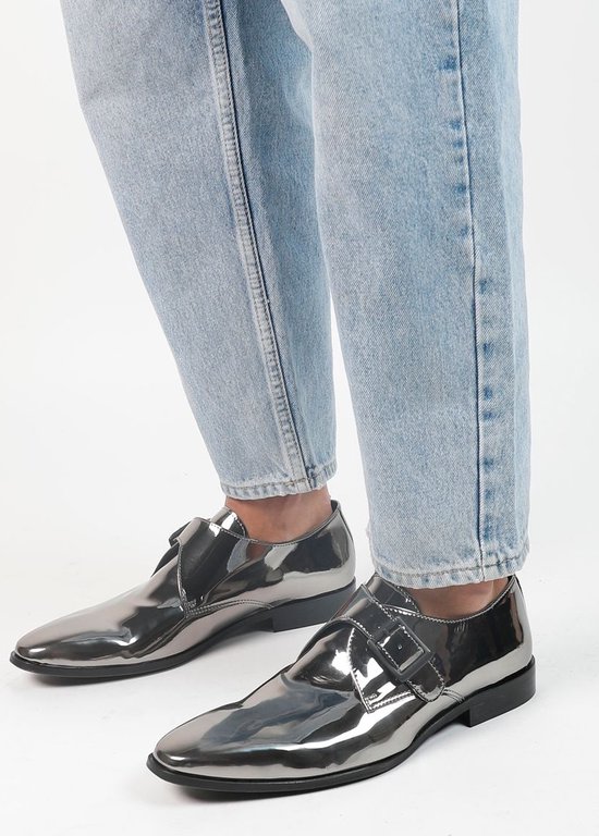 Sacha - Homme - Chaussures à boucles métalliques argentées - Taille 45