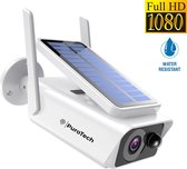 Caméra de sécurité IP PuroTech - Caméra extérieure avec panneau solaire - Solar - Sur Énergie solaire - Sans fil - Wifi Smart étanche IP66 - 1080P HD - Vision nocturne - Avec enregistreur