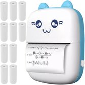 Mini Imprimante Portable Thermique Bluetooth – Pocket Photo Sans Encre + 13 Rouleaux Papier – Cadeau Idéal Étudiants