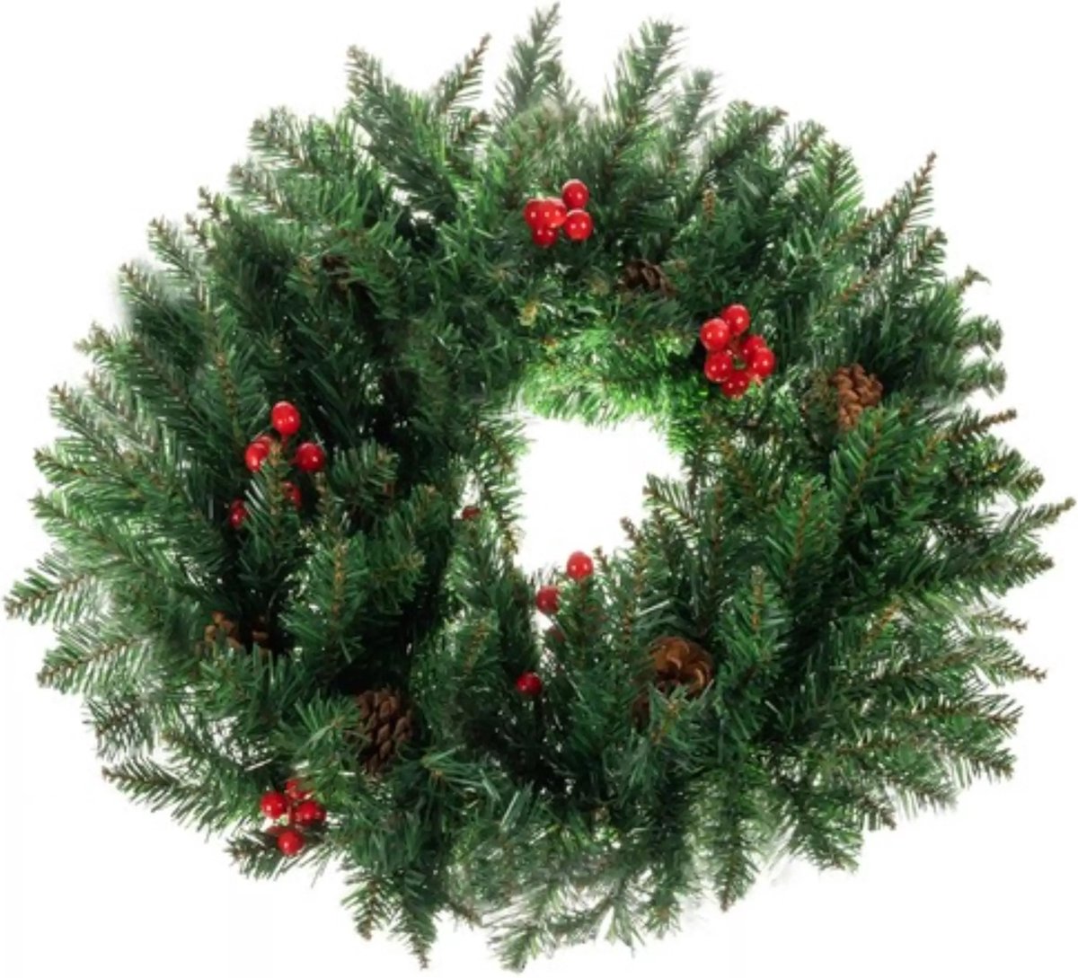 Ruhhy Kerstkrans Decoratieve Sierlijke Versiering 60cm Dicht XXL voor de Deur