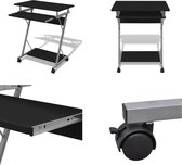 Bureau d'étudiant vidaXL - Compact et moderne (Zwart) Bureau compact - Bureau d'étudiant - Bureau d'ordinateur Zwart - Acheter des Bureaux en ligne - Bureau PC