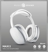 Music Sound Maxi 2 Headset Draadloos Hoofdband Oproepen/muziek USB Type-C Bluetooth Wit