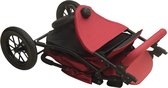 vidaXL Buggy - Comfortabel en handig - Rood - Staal en linnen - 61x110x106 cm - Inklapbaar met één hand - Kinderwagen