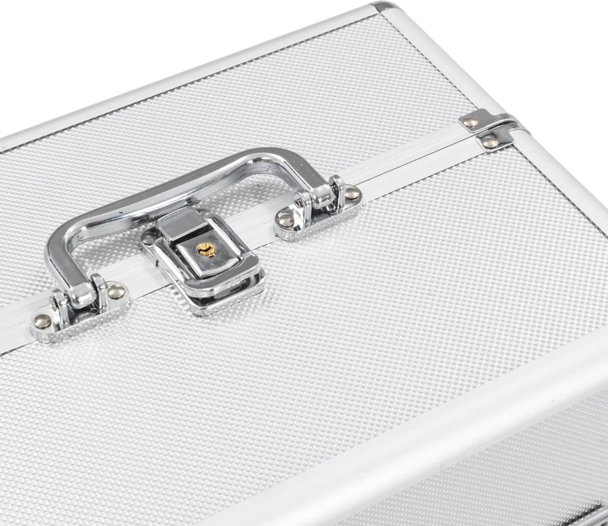 VidaXL Makeup Koffer Aluminium en ABS 22x30x21 cm Zilver
