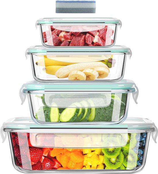 Fit Het Nieuwe Jaar In - Glazen Container 3 Voorraaddozen Glas Kom 800 Ml Transparant Meal Prep Stoomventieldeksel Bpa Vrij Fit Het Nieuwe Jaar In - Glazen Container 3 Voorraaddozen Glas Kom 800 Ml Transparant Meal Prep Stoomventieldeksel Bpa Vrij