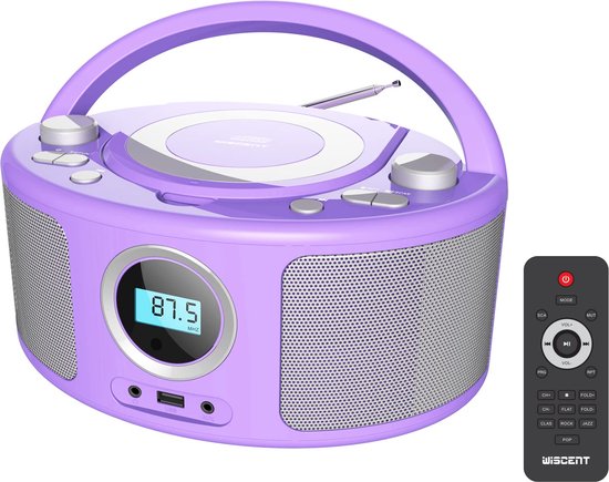 Draagbare radio CD speler ROZE met MP3 optie en USB Lenco SCD-37