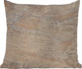 Buitenkussen Weerbestendig - Marmer - Kalk - Zand - Textuur - 50x50 cm