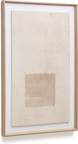 Kave Home - Schilderij Sormina met bruin vierkant 60 x 90 cm